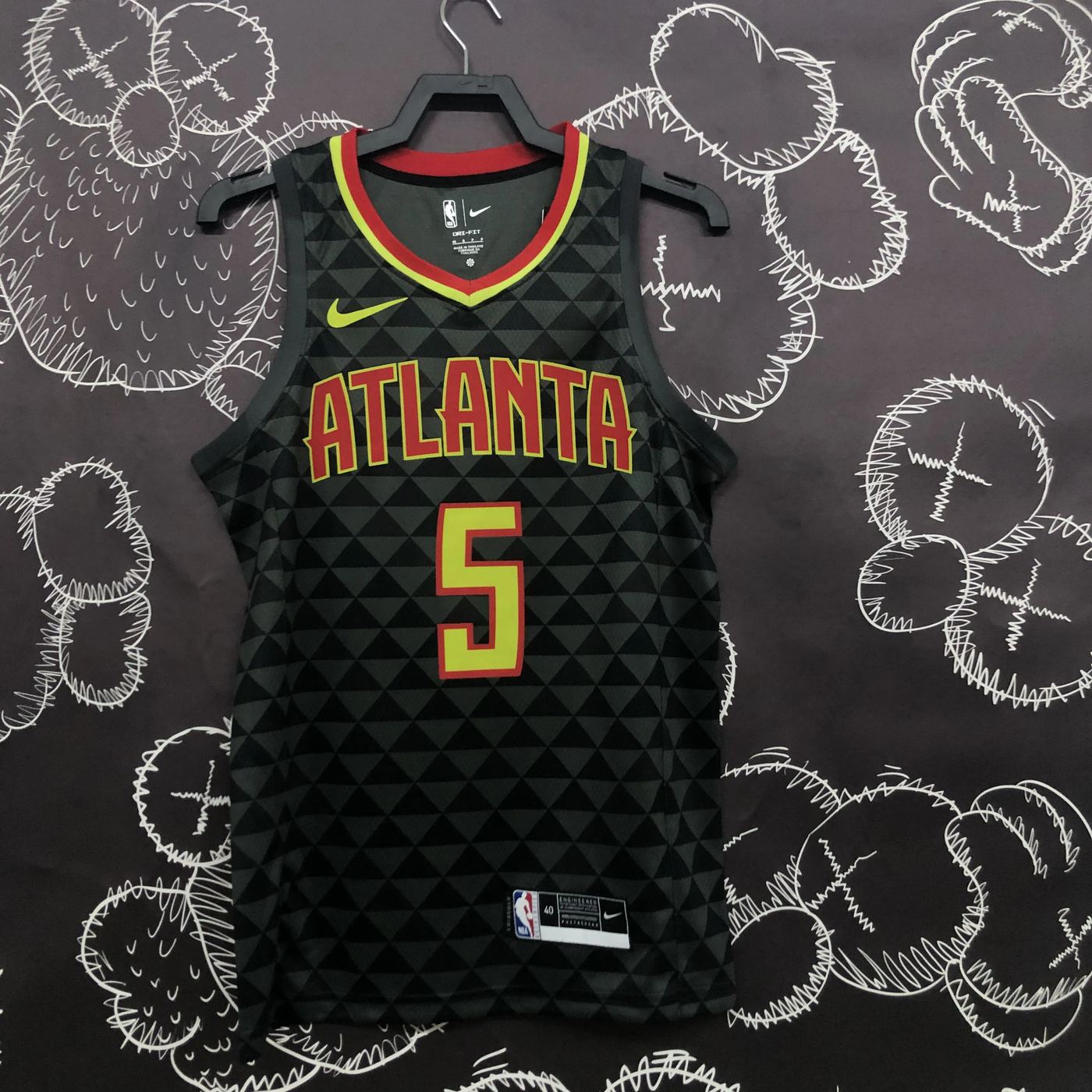 Atlanta Hawks Black Square #5 Murray