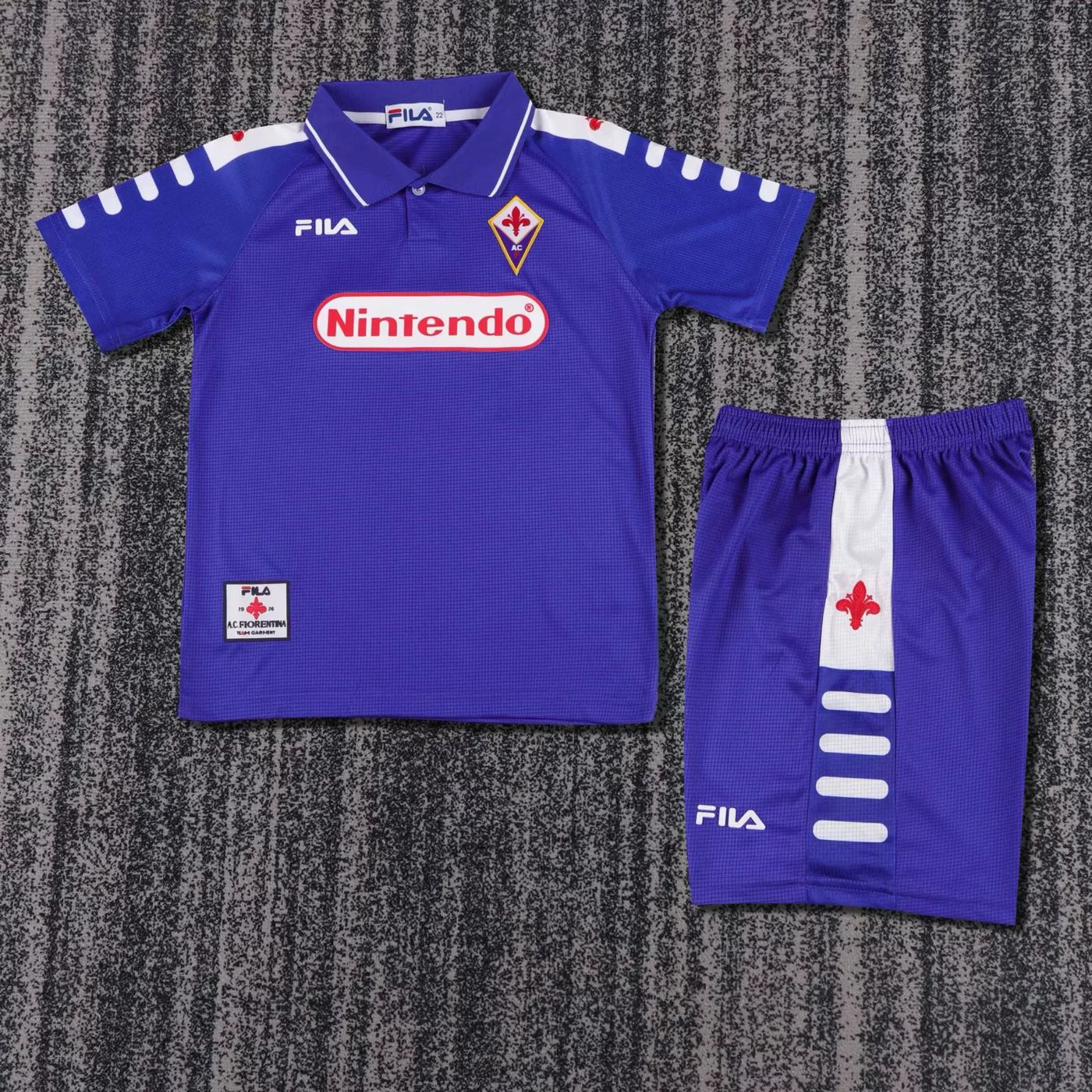 Acf Fiorentina Kids Retro Kit Fiorentina 98-99 Home