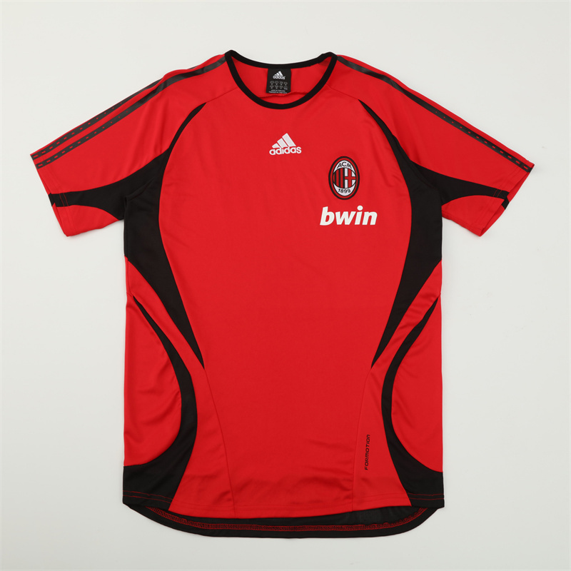 2005/06 AC Milan Retro Short Sleeves Training Jersey - Red