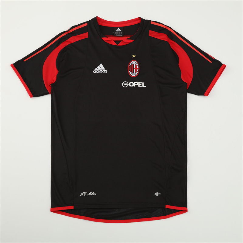 2005/06 AC Milan Retro Short Sleeves Training Jersey - Black