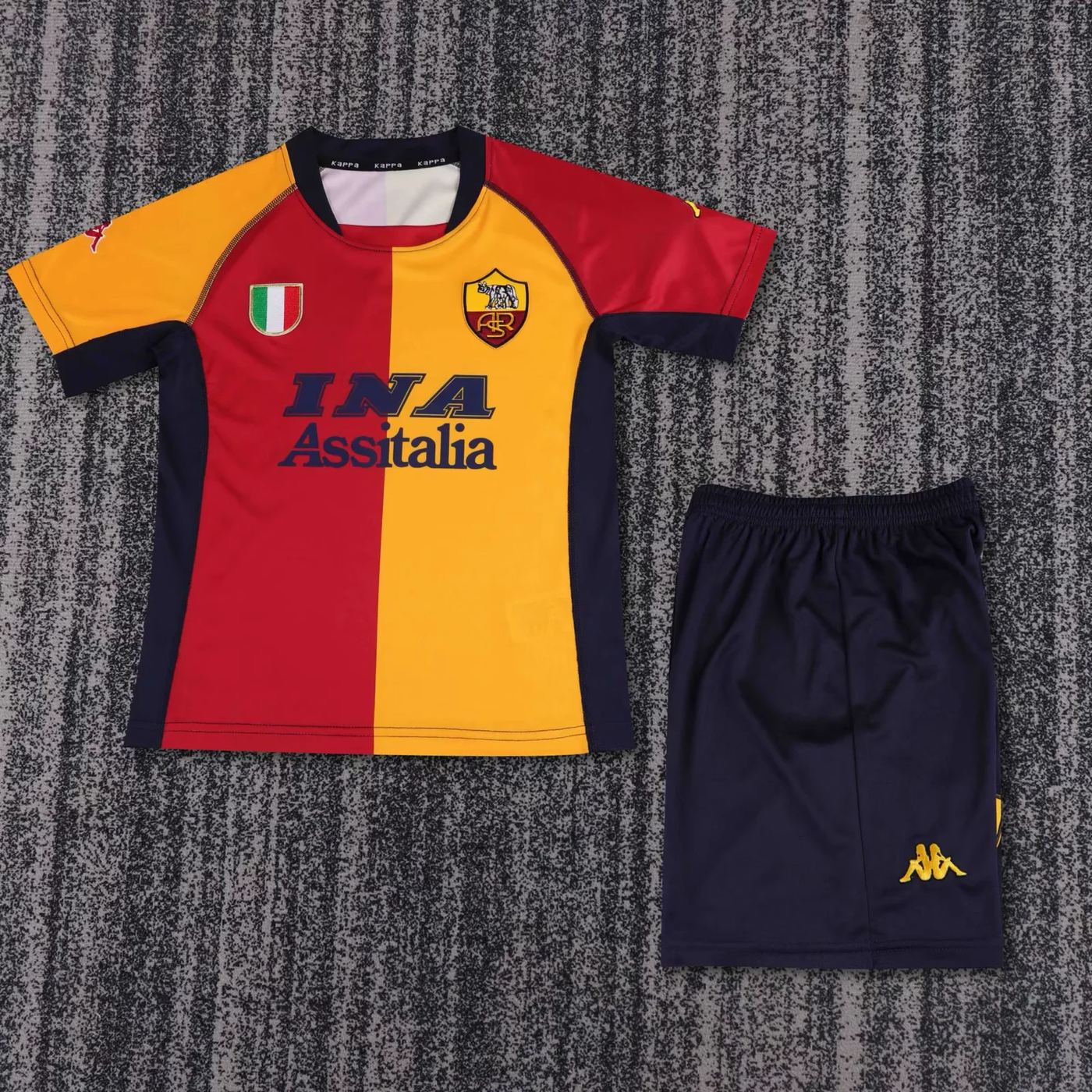 As Roma Kids Retro Kit Roma 2000-01 Home