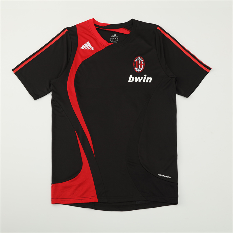 2008/09 AC Milan Retro Short Sleeves Training Jersey - Black