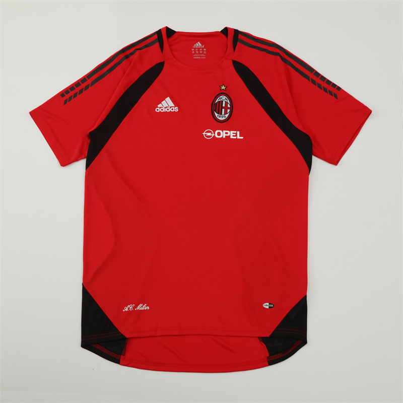 2004/05 AC Milan Retro Short Sleeves Training Jersey - Red