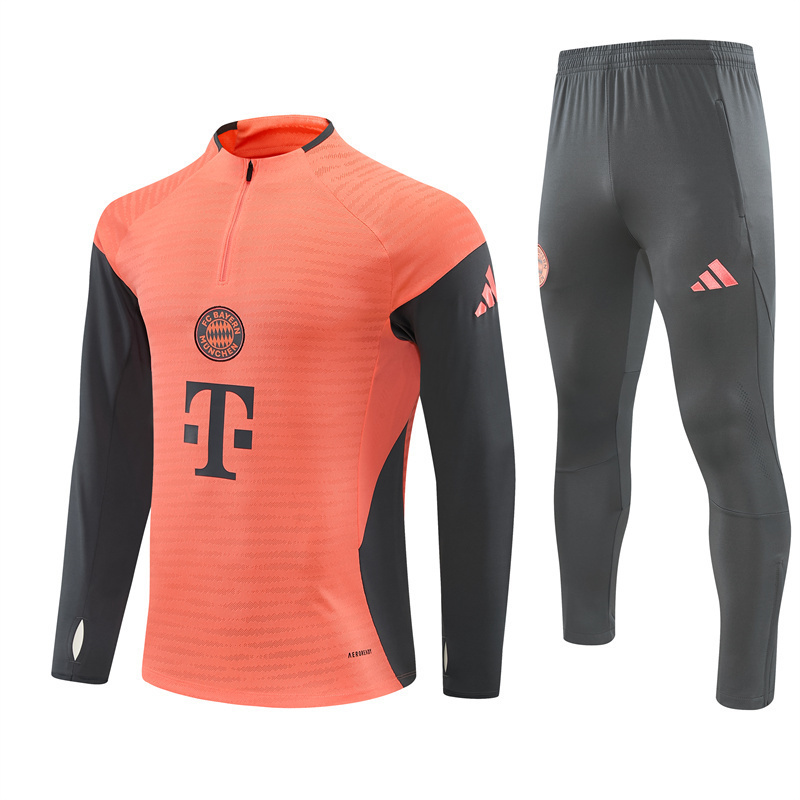 Adult/ Kids Bayern München Half Zipper Training Suit - Orange