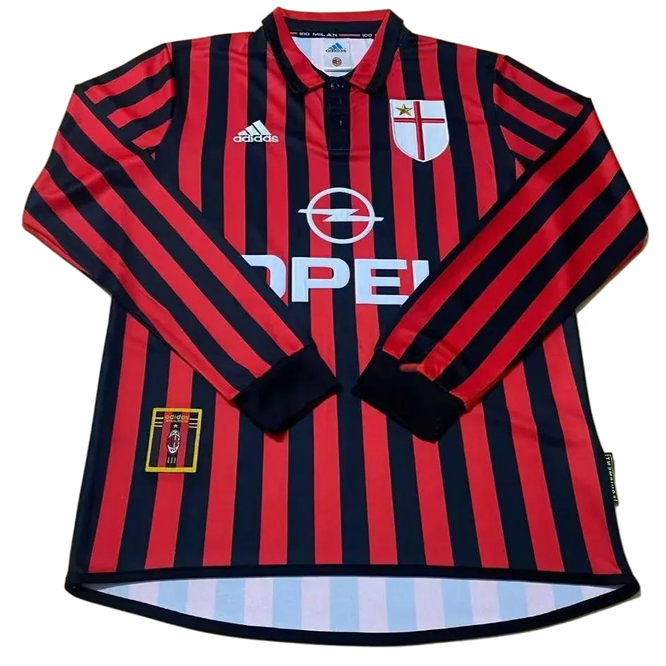 Retro 99/00 AC Milan Home Long Sleeve Special
