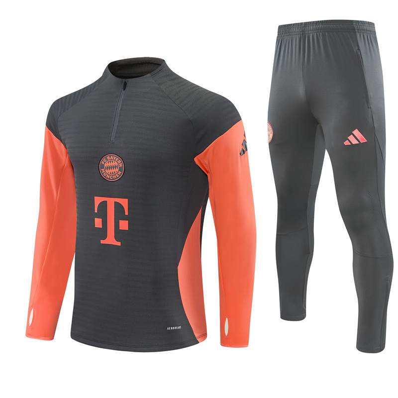 Adult/ Kids Bayern München Half Zipper Training Suit - Gray