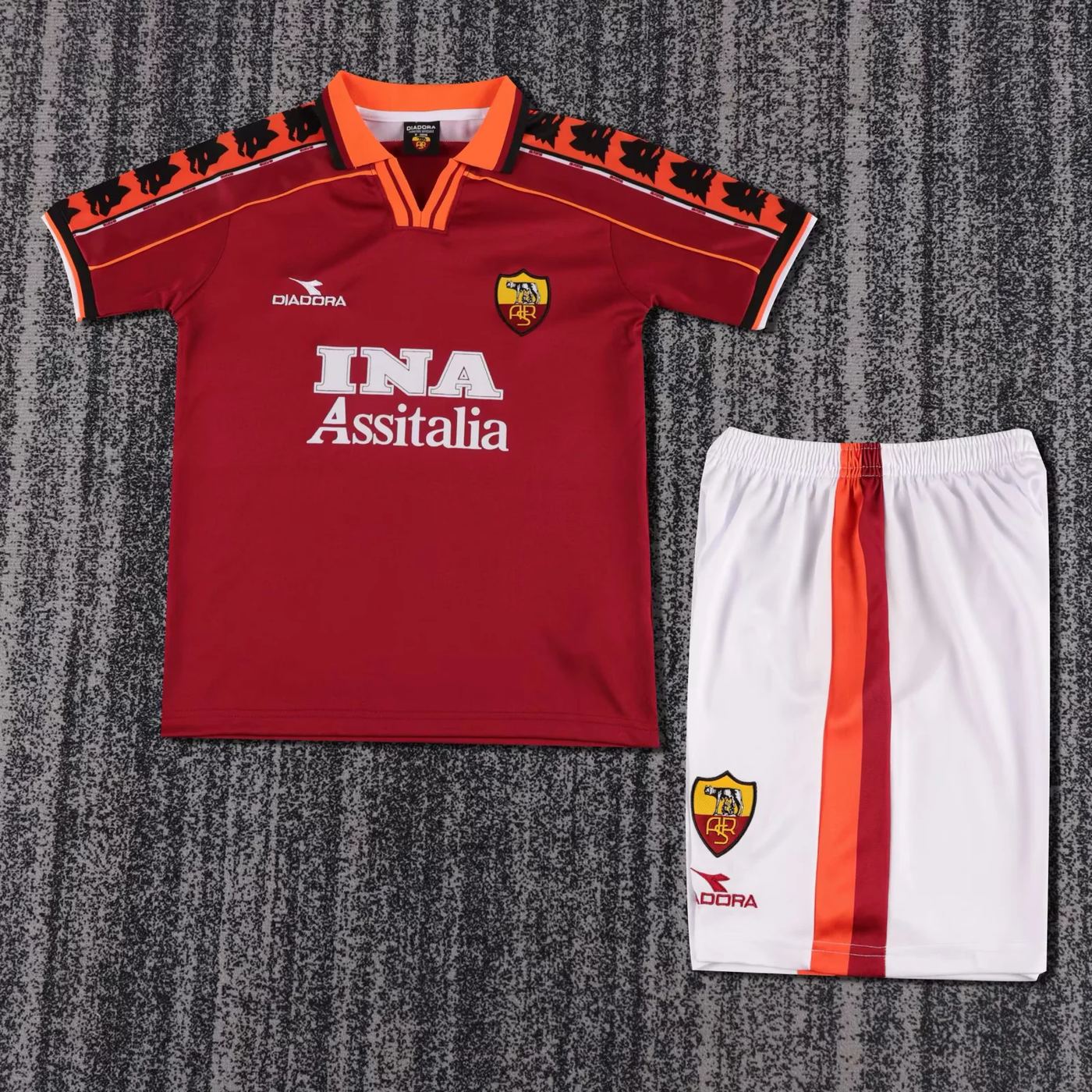 As Roma Kids Retro Kit Roma1998-99 Home